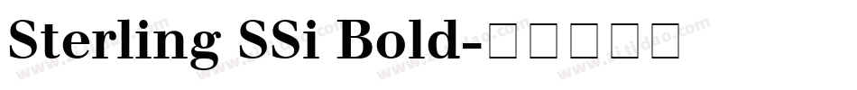 Sterling SSi Bold字体转换